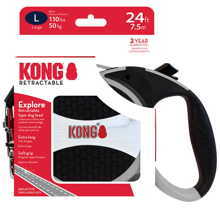 KONG Explore Retractable Leash - Gray  