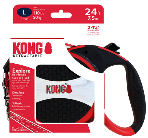 KONG Explore Retractable Leash - Red  