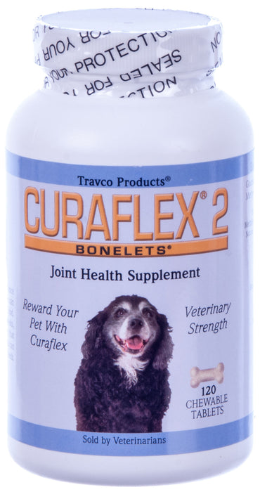 Nutramax Curaflex 2 Joint Health Supplement for Dogs, 120 Chewable Tablets -   