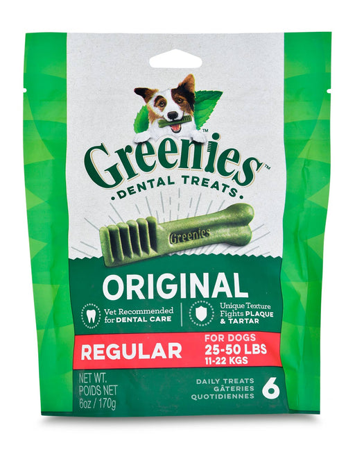 Greenies Treat Pack, Regular - 6 ct Greenies Mini Treat Pack, Regular 6 oz  