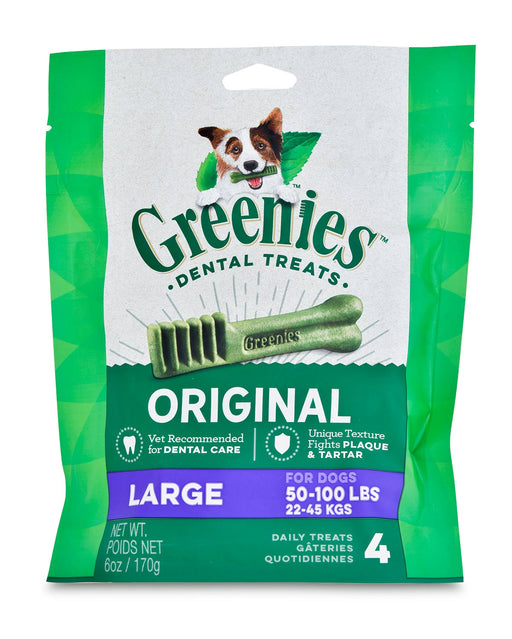 Greenies Treat Pack, Large - 4 ct Greenies Mini Treat Pack, Large 6 oz  