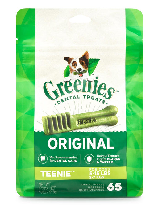 Greenies Dental Treat Pack, Teenie - 65 ct Greenies Mega Treat Pack, Teenie 18 oz  