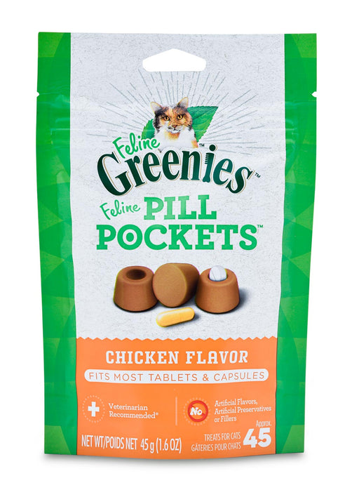 Greenies Pill Pockets for Cats, 45 Count - Chicken  