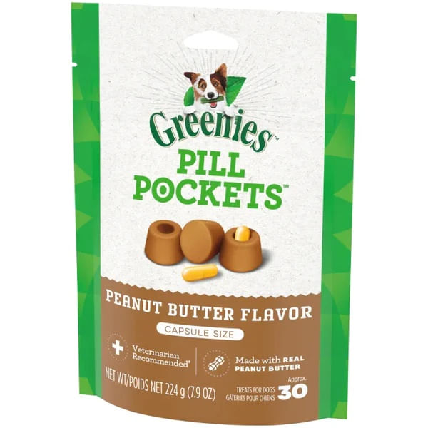 Greenies Pill Pockets for Capsules, 30 Count - Peanut Butter  