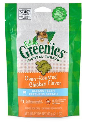 Greenies Feline Dental Treats, 2.1 oz - Chicken  