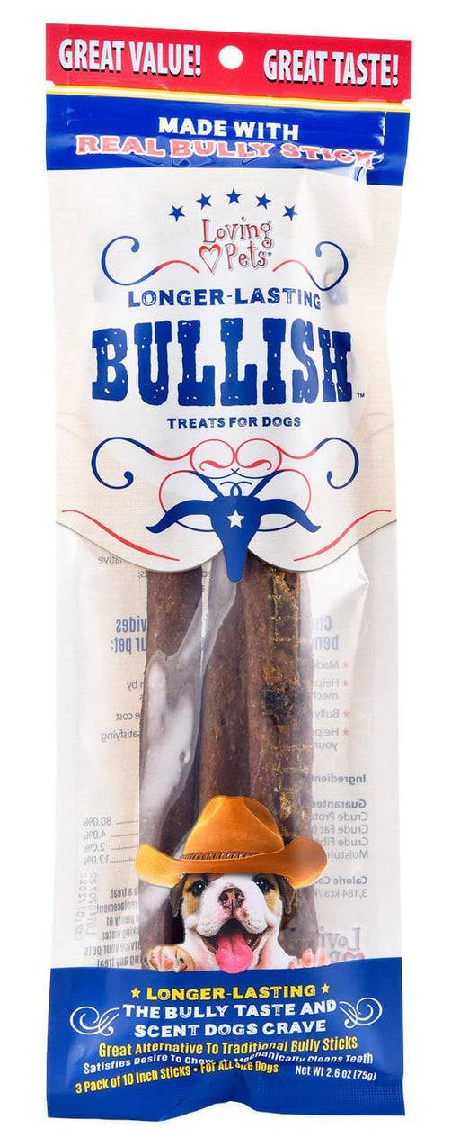 3 - pk 10' Bullish Treat Sticks - Jeffers - Dog Supplies > Dog Treats