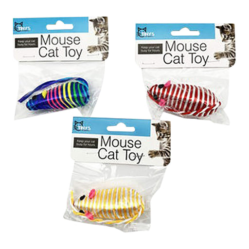 3" Striped Mice Cat Toys, 3 pk - KL21Z - Assorted - 3" - 3pk - 1