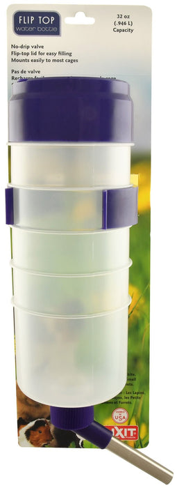 32 oz Quick - Lock Flip Top Water Bottle with Valve - Jeffers - Animal & Pet Supplies > Pet Bowls, Feeders & Waterers