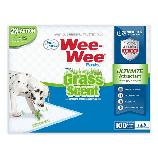 Wee-Wee Ultimate Attractant Dog Pee Pads with Grass Scent - 100ct