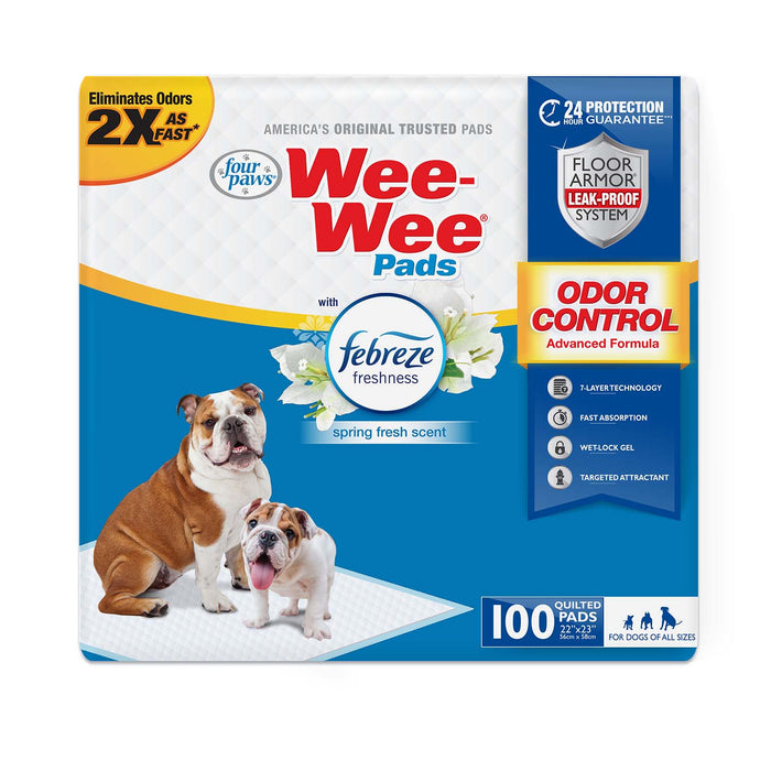 Wee-Wee Odor Control Dog Training Pads with Febreze Freshness - 100ct