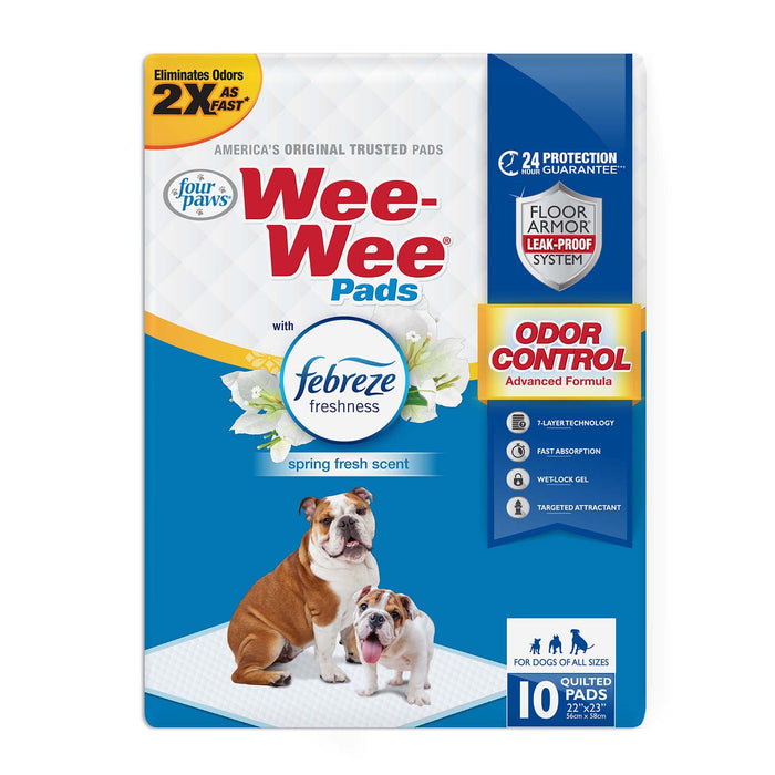 Wee-Wee Odor Control Dog Training Pads with Febreze Freshness - 10ct