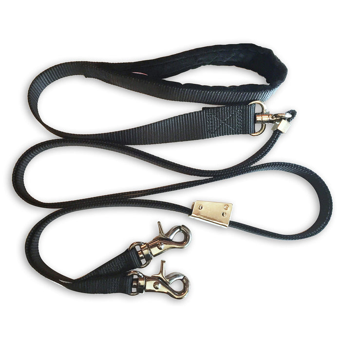 Double Dog Leash & Coupler - Double Dog Leash, 16" handle (black only)  