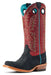 Ariat Women's Futurity Boon Western Boot - Black Roughout/Red 10 