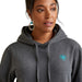 Ariat Women's Logo Hoodie, Charcoal - Large  