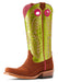 Ariat Women's Futurity Boon Western Boot - Cognac Brown Roughout /Lime 9 