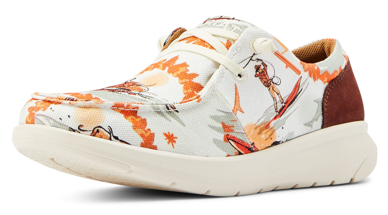 Ariat Women's Hilo Western Aloha Shoes - Surfing Longhorn Print 10 