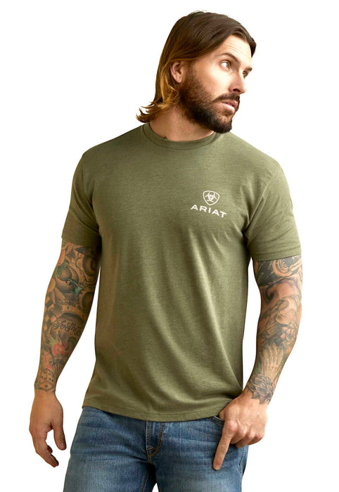 Ariat Men's Fighting Eagles Short Sleeve T-Shirt - Small  