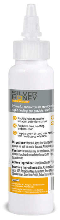 Silver Honey Rapid Ear Care Vet Strength Ear Rinse,   4 fl oz Bottle -   