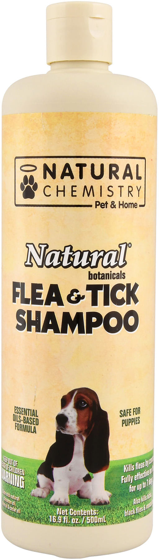 Natural Flea and Tick Shampoo, 16.9 oz -   