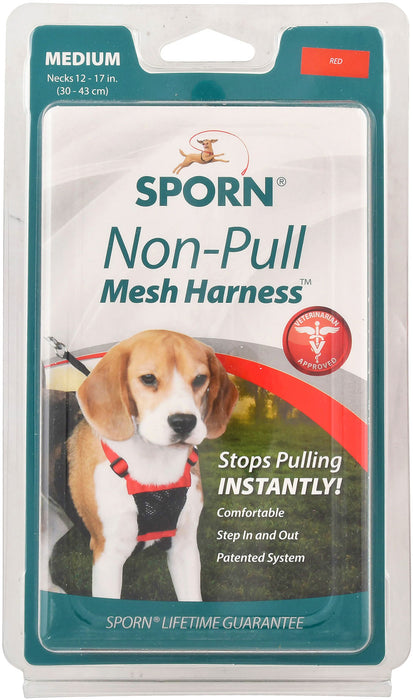 Sporn Non-Pulling Mesh Harness, Medium - Red  