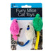 4" Furry Mice Cat Toys, Assorted Colors, 3 pk - KL21N - Assorted - 4" - 3pk - 1