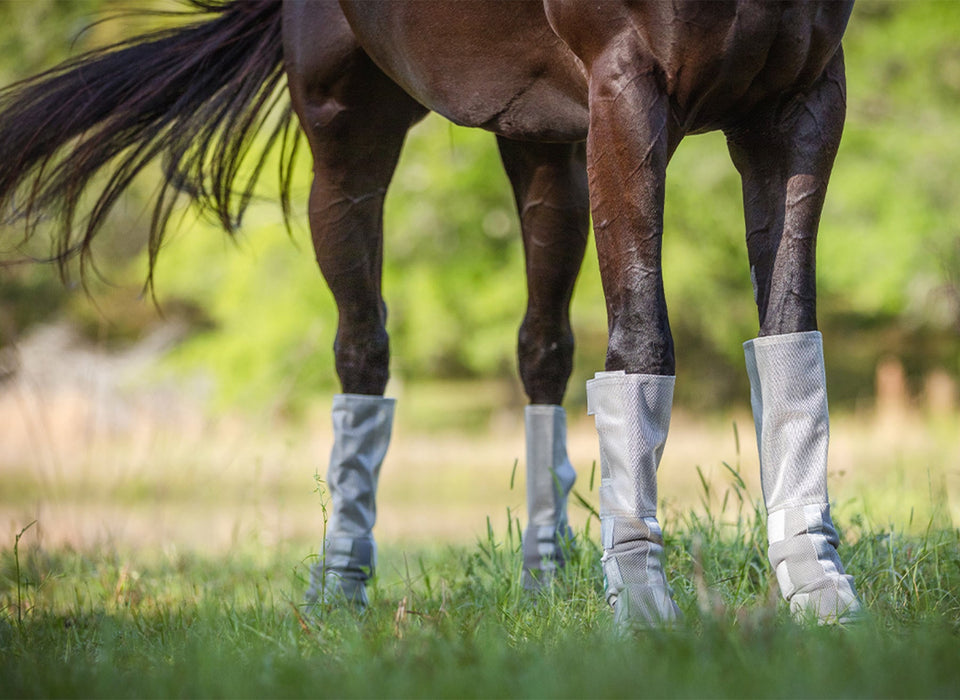 4 - pk Rambo Tech - Fit Fly Boots, Silver - Jeffers - Horse Supplies > Horse Boots & Leg Wraps