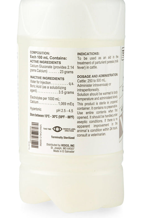 Calcium Gluconate 23% Solution,  500 mL -   