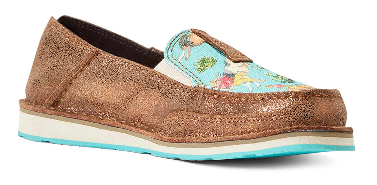 Ariat Women's Cruiser, Copper Metallic/Bucking Turquoise - 6  