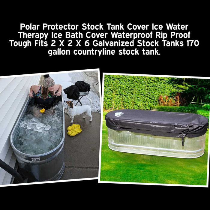 Stock Tank Cover Galvanized Tank Waterproof Rip Proof Tough Keeps Tanks Clean Raised Garden Bed Cover - 2x2x6  