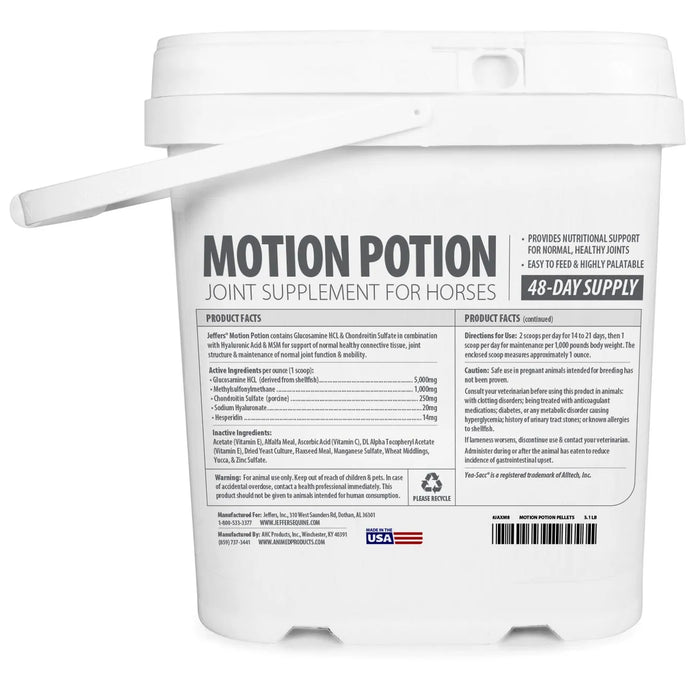 Jeffers Motion Potion Pellets Joint Supplement for Horses