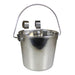 Stainless Steel Pail, Flat Sided Hook-On with Rivets - 1qt  