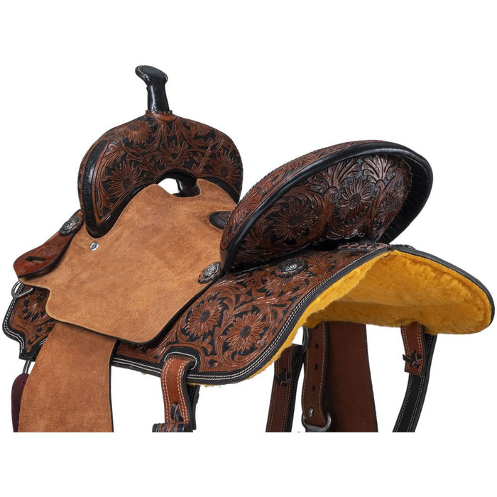 Royal King Dublin Barrel Saddle, 15" - Brown  