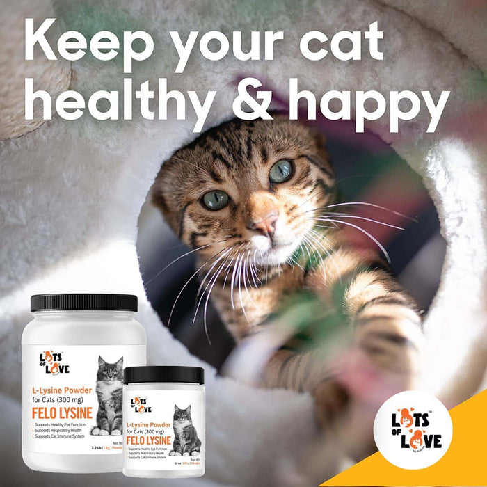 Lots of Love Fel O Lysine Powder for Cats - 2.2 lb  