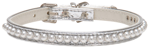 Little Pearl Dog Collars - Silver 10 in 