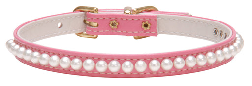 Little Pearl Dog Collars - Pink 8 in 