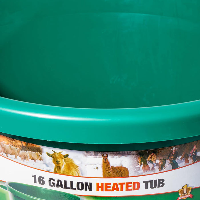 Farm Innovators 16 Gallon Heated Tub Bucket, Green -   