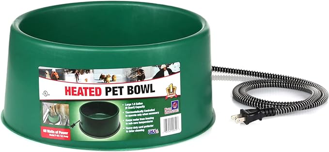 Premium Heated Water Bowl, 1.5 Gallon -   