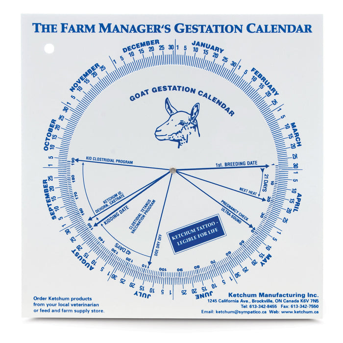 Goat Gestation Wheel -   