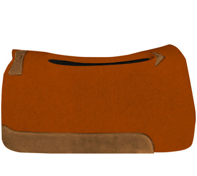 The 5 Star Barrel Racer 3/4" Self-Contouring Saddle Pad - Cinnamon  