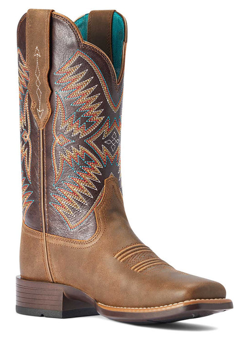 Ariat Women's Odessa StretchFit Western Boot, Fateful Brown - 9.5  