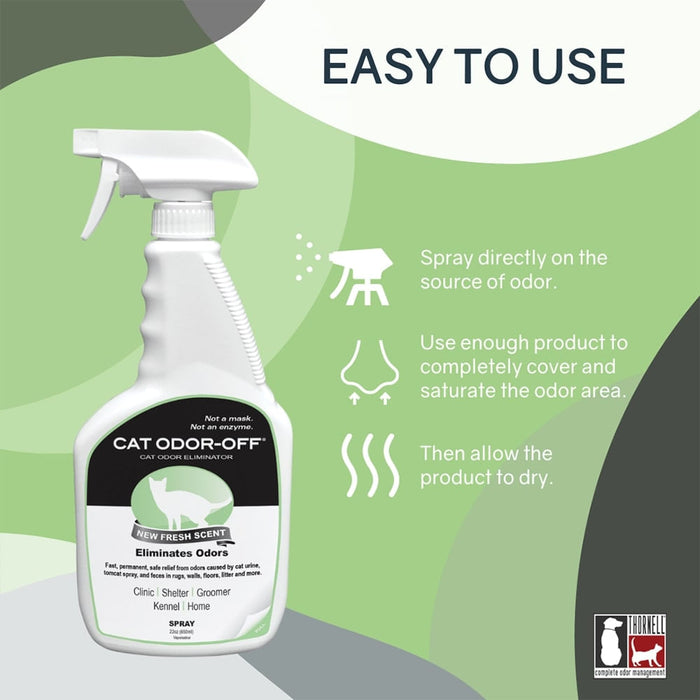 Cat Odor-Off Fresh Scent Spray  22 fl oz - Clear Liquid Clean Linen 22 oz