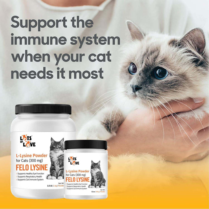 Lots of Love Fel O Lysine Powder for Cats - 12 oz  