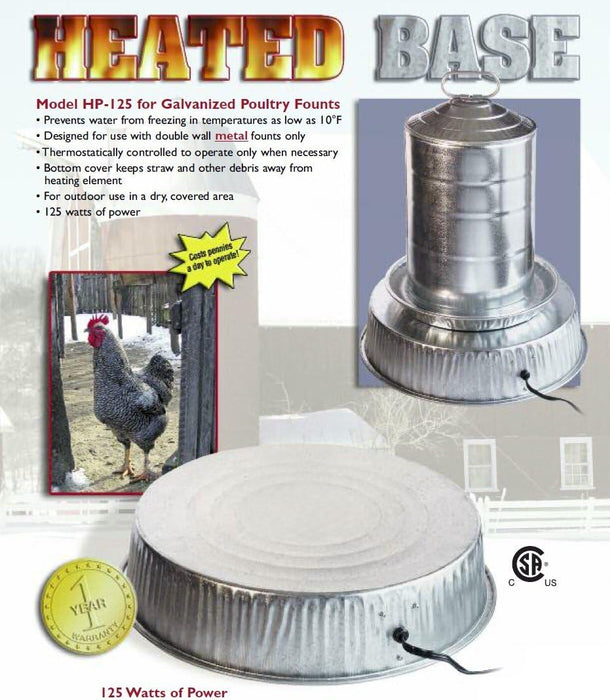 Farm Innovators Heated Metal Base for Fountains -   