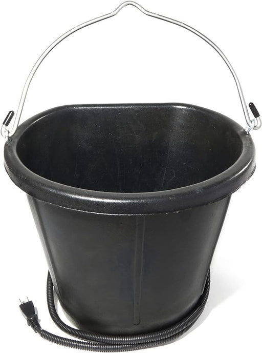 Heated Flat-Back Rubber Bucket - 18 qt  