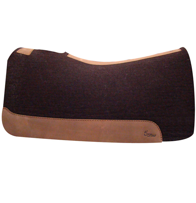 5 Star Saddle Pad, 1" Roper - Dark Chocolate  