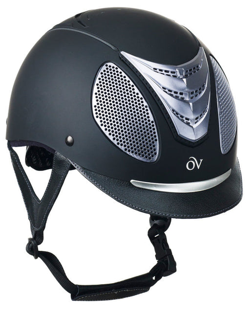 Ovation Jump Air Helmet - Black Matte/Silver Small/Medium 