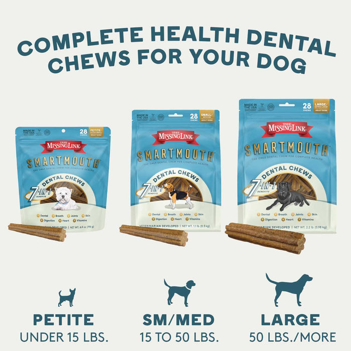 Smartmouth 7-in-1 Dental Chews for Dogs, S/M, 14 ct -   