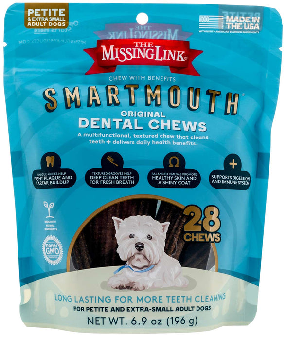 Smartmouth 7-in-1 Dental Chews for Dogs, P/XS, 28 ct -   