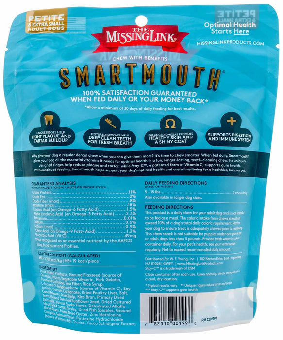 Smartmouth 7-in-1 Dental Chews for Dogs, P/XS, 28 ct -   