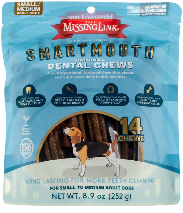 Smartmouth 7-in-1 Dental Chews for Dogs, S/M, 14 ct -   